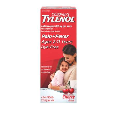 TYLENOL CHILDRENS Tylenol Children's Dye Free Oral Suspension Cherry 4 fl. oz., PK36 3016603